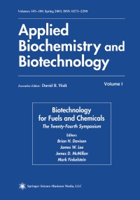 Immagine di copertina: Biotechnology for Fuels and Chemicals 1st edition 9781588293879