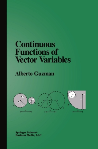 Cover image: Continuous Functions of Vector Variables 9780817642730