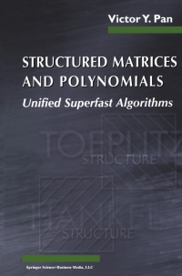 Immagine di copertina: Structured Matrices and Polynomials 9781461266259