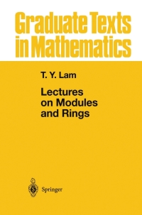 Imagen de portada: Lectures on Modules and Rings 9781461268024