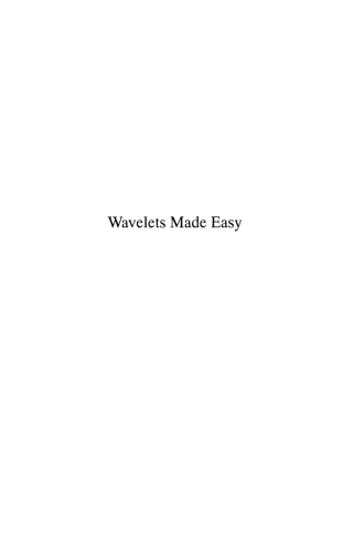表紙画像: Wavelets Made Easy 9780817640613