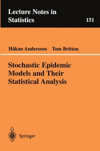 Imagen de portada: Stochastic Epidemic Models and Their Statistical Analysis 9780387950501