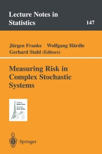 Immagine di copertina: Measuring Risk in Complex Stochastic Systems 1st edition 9780387989969