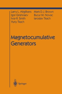 صورة الغلاف: Magnetocumulative Generators 9781461270539