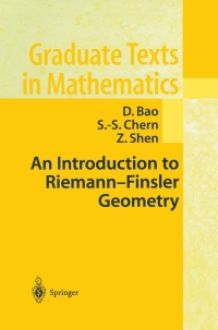 Cover image: An Introduction to Riemann-Finsler Geometry 9781461270706