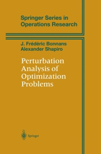 Imagen de portada: Perturbation Analysis of Optimization Problems 9781461271291