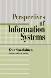 Omslagafbeelding: Perspectives of Information Systems 9780387987125