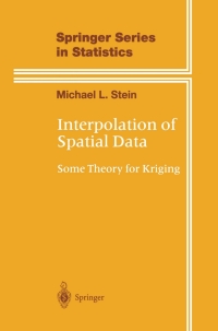 Cover image: Interpolation of Spatial Data 9780387986296