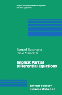 Immagine di copertina: Implicit Partial Differential Equations 9780817641214