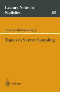 表紙画像: Topics in Survey Sampling 9780387951089