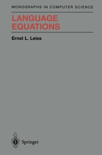 Cover image: Language Equations 9780387986265
