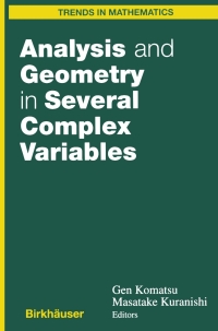 Imagen de portada: Analysis and Geometry in Several Complex Variables 1st edition 9781461221661