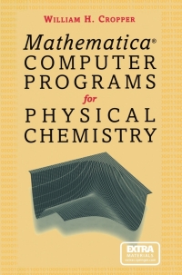 Cover image: Mathematica® Computer Programs for Physical Chemistry 9780387983370