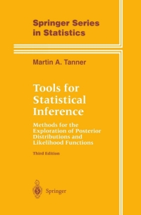 Cover image: Tools for Statistical Inference 3rd edition 9780387946887