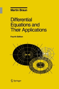 Cover image: Differential Equations and Their Applications 4th edition 9780387943305