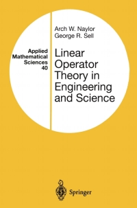 Cover image: Linear Operator Theory in Engineering and Science 9780387907482