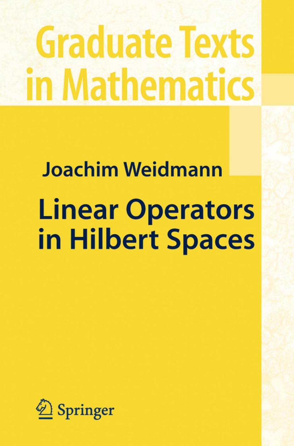 Linear Operators in Hilbert Spaces