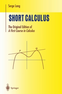 Cover image: Short Calculus 9780387953274