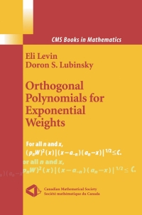 Cover image: Orthogonal Polynomials for Exponential Weights 9780387989419