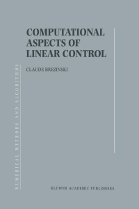 Imagen de portada: Computational Aspects of Linear Control 9781402007118