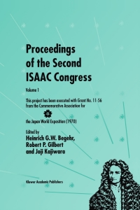 Cover image: Proceedings of the Second ISAAC Congress 1st edition 9780792365976