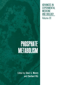 Cover image: Phosphate Metabolism 9780306390814