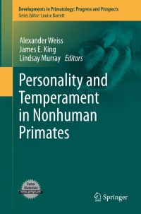 Cover image: Personality and Temperament in Nonhuman Primates 9781461401759