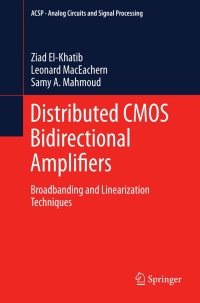 Cover image: Distributed CMOS Bidirectional Amplifiers 9781461402718