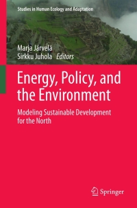 Imagen de portada: Energy, Policy, and the Environment 9781461403494