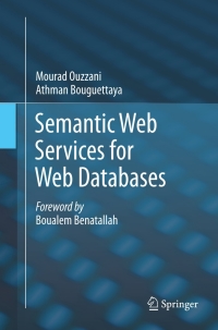 Cover image: Semantic Web Services for Web Databases 9781461416432