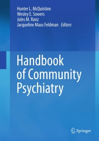 Cover image: Handbook of Community Psychiatry 9781461431480