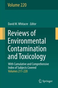 Cover image: Reviews of Environmental Contamination and Toxicology 1st edition 9781461434139