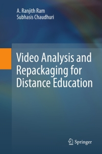 Cover image: Video Analysis and Repackaging for Distance Education 9781461438366