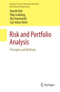 Cover image: Risk and Portfolio Analysis 9781461441021