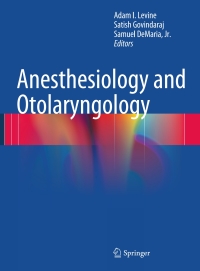 Cover image: Anesthesiology and Otolaryngology 9781461441830
