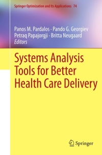 Cover image: Systems Analysis Tools for Better Health Care Delivery 9781461450931