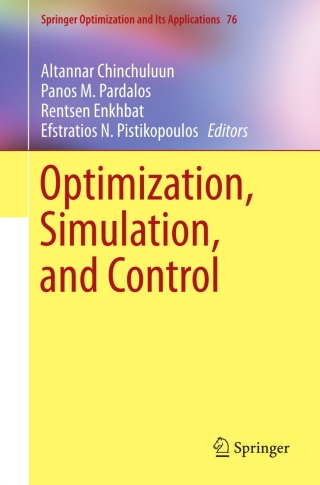 Imagen de portada: Optimization, Simulation, and Control 9781489987815