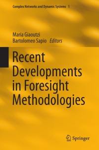 Cover image: Recent Developments in Foresight Methodologies 9781461452140