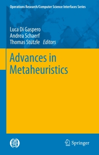 Cover image: Advances in Metaheuristics 9781461463214