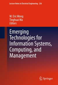 Omslagafbeelding: Emerging Technologies for Information Systems, Computing, and Management 9781461470090