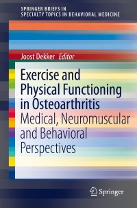Imagen de portada: Exercise and Physical Functioning in Osteoarthritis 9781461472148