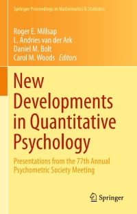 Cover image: New Developments in Quantitative Psychology 9781461493471