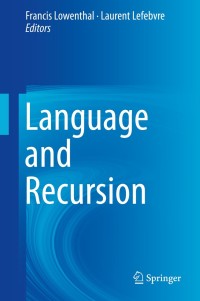 Imagen de portada: Language and Recursion 9781461494133