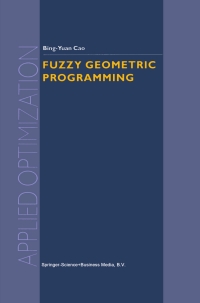 Titelbild: Fuzzy Geometric Programming 9781461348849