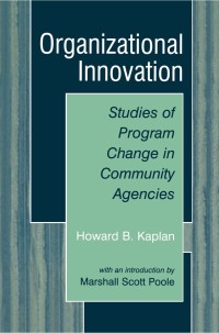 Cover image: Organizational Innovation 9780306477263