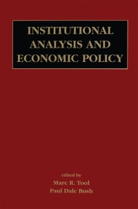 Cover image: Institutional Analysis and Economic Policy 9781402073083