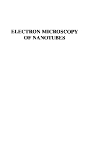 Cover image: Electron Microscopy of Nanotubes 9781402073618