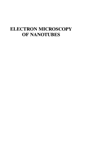 Cover image: Electron Microscopy of Nanotubes 9781402073618