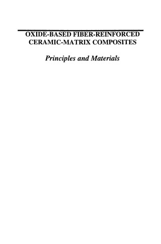 Cover image: Oxide-Based Fiber-Reinforced Ceramic-Matrix Composites 9781402073496