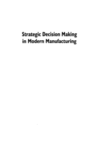 Cover image: Strategic Decision Making in Modern Manufacturing 9781402074974